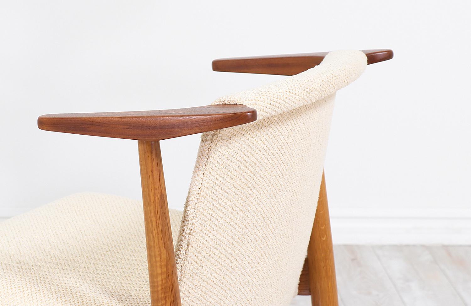 Hans Olsen Teak and Oak Armchair 1