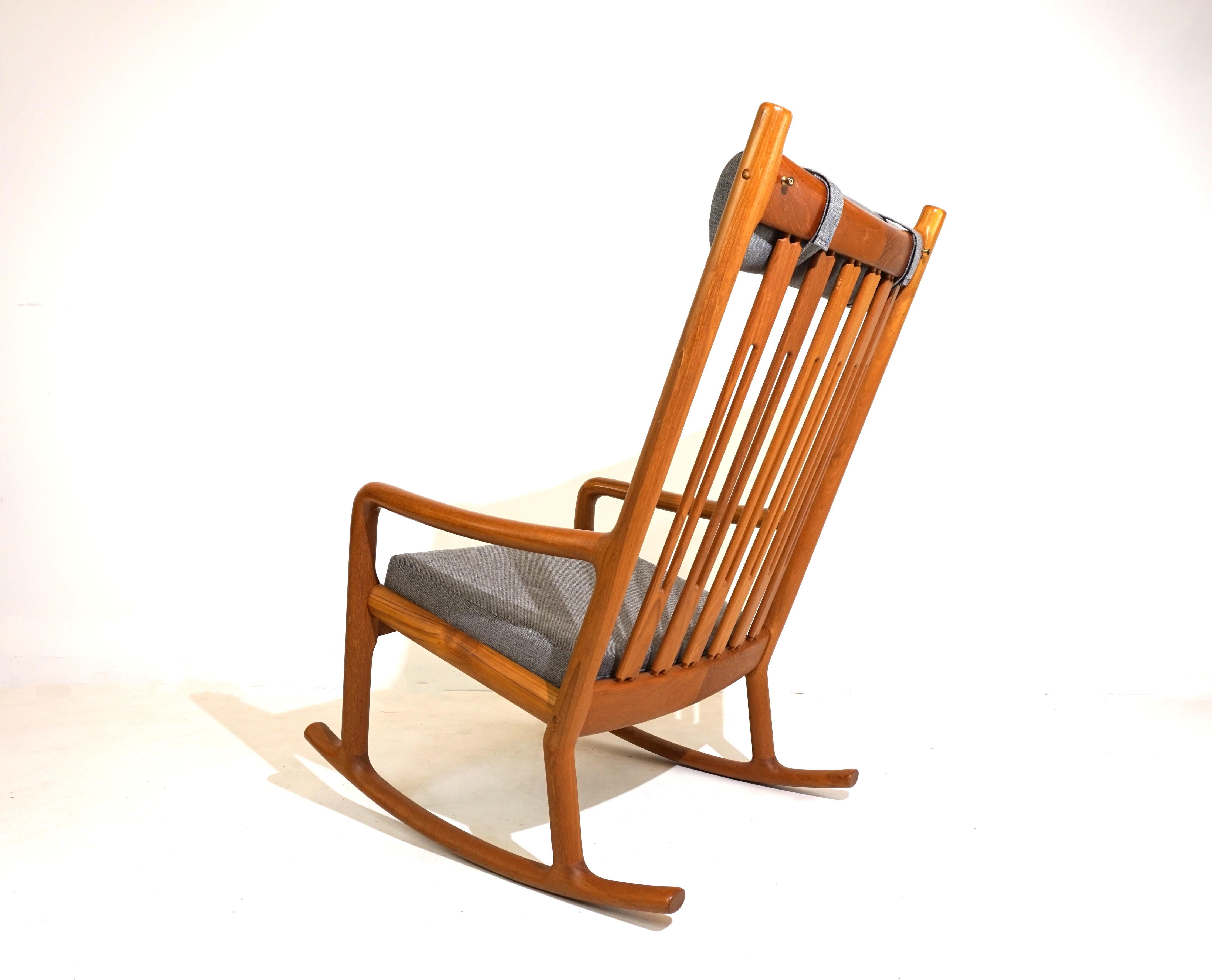 Hans Olsen teak rocking chair for Juul Kristensen 11