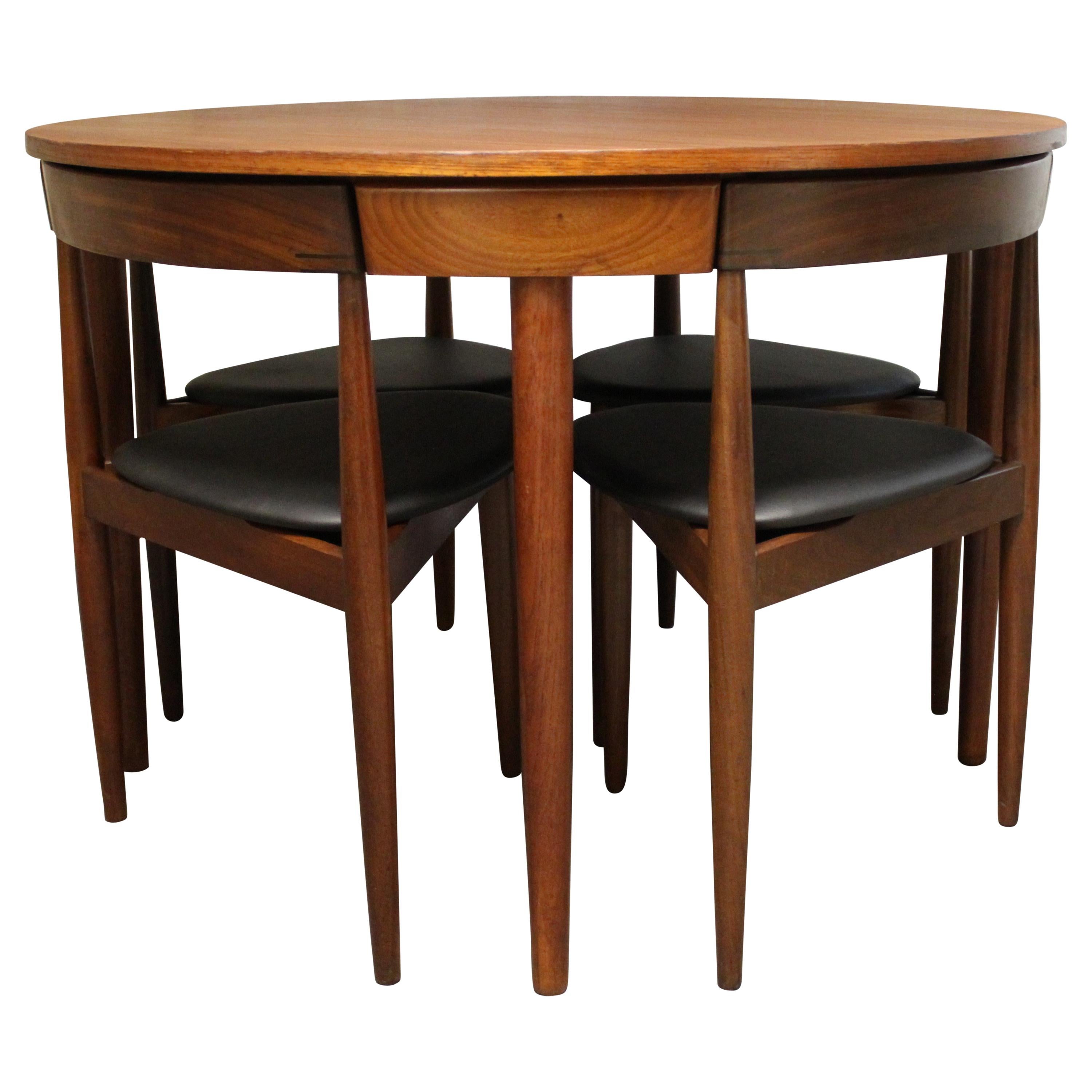 Hans Olsen Teak Roundette Dining Room Set for Frem Rojle, Mid-Century Modern