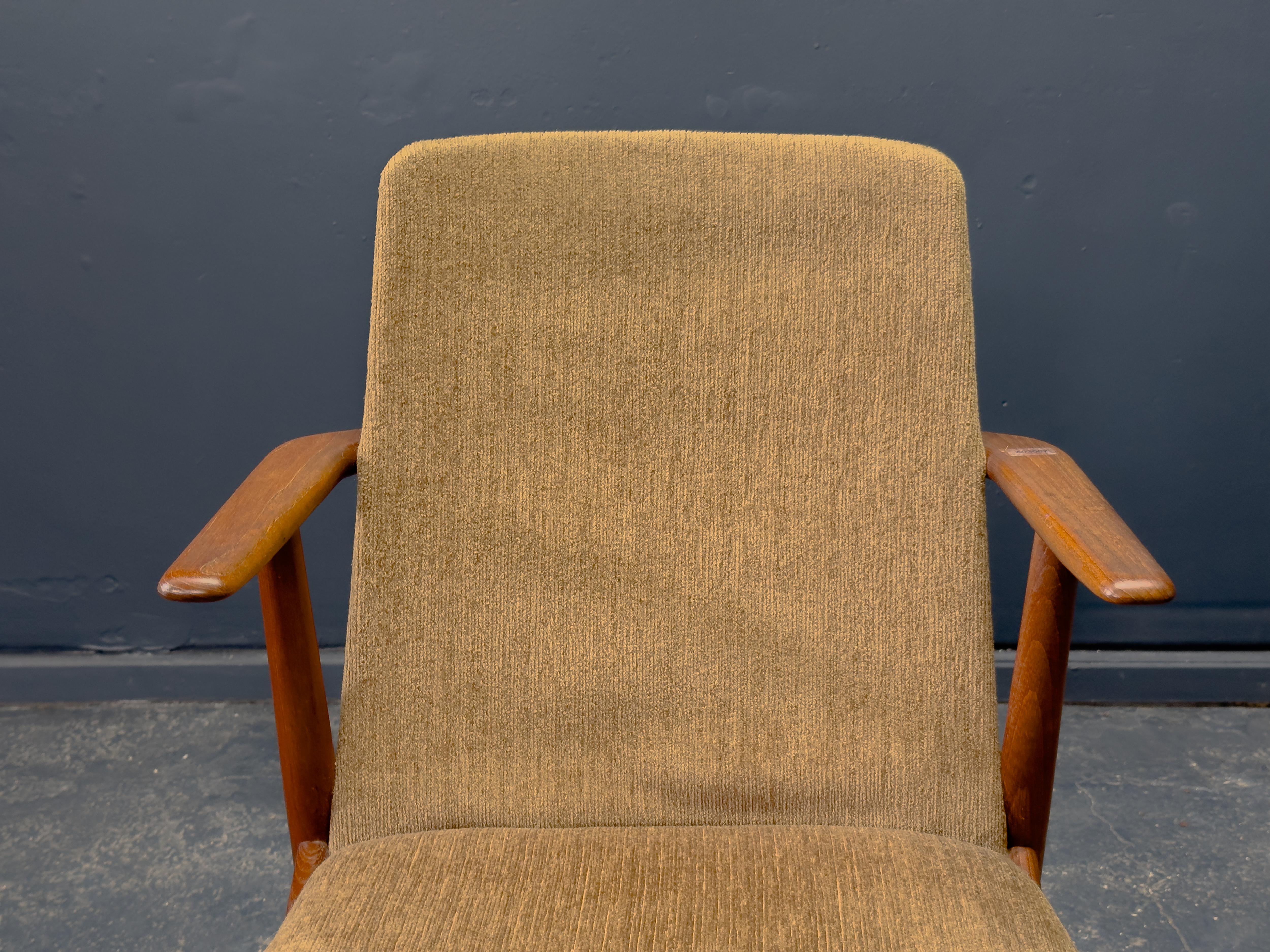 Tissu Chaise tapissée en teck de Hans Olsen en vente