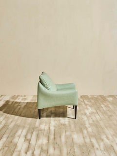 Hans Olsen Vintage Danish Modern Mint Leather Lounge Chair