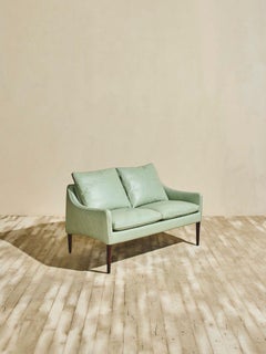 Hans Olsen Vintage Danish Modern Mint Leather Setee
