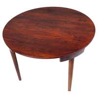 Rosewood Dining Table with Nested Chairs by Hans Olsen at 1stDibs