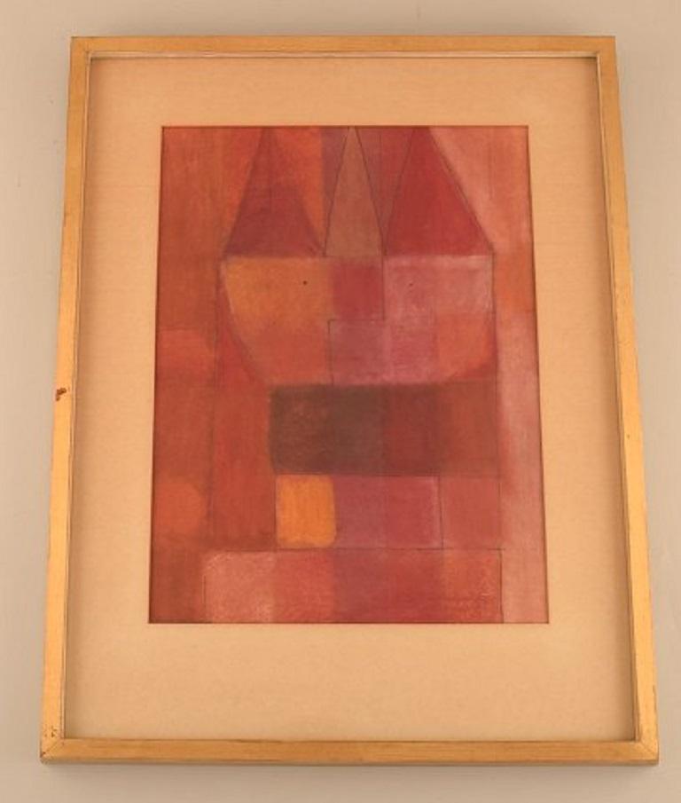 Hans Osswald (1919-1983), Swedish artist. Oil on board. Modernist composition, mid-20th century.
Visible dimensions: 35 x 26 cm.
Signed.
In very good condition.
20 century Scandinavian Mid-Century Modern.
