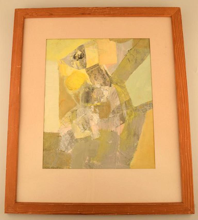 Hans Osswald. Swedish artist. Acrylic on paper. Dated 1962.
In very good condition.
Signed and dated.
Visible dimensions: 38 x 31 cm.
Total dimensions: 53 x 44.5 cm.
The frame measures: 3 cm.