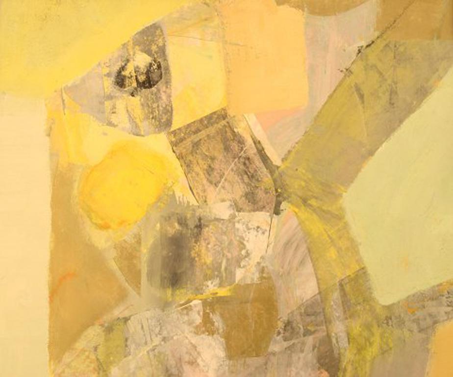 Hans Osswald, Swedish Artist, Acrylic on Paper, Dated 1962 In Good Condition In København, Copenhagen