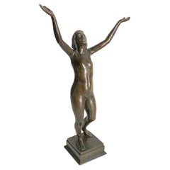 Hans Parzinger Bronze Sculpture of a Young Female Figure, Germany, circa 1930