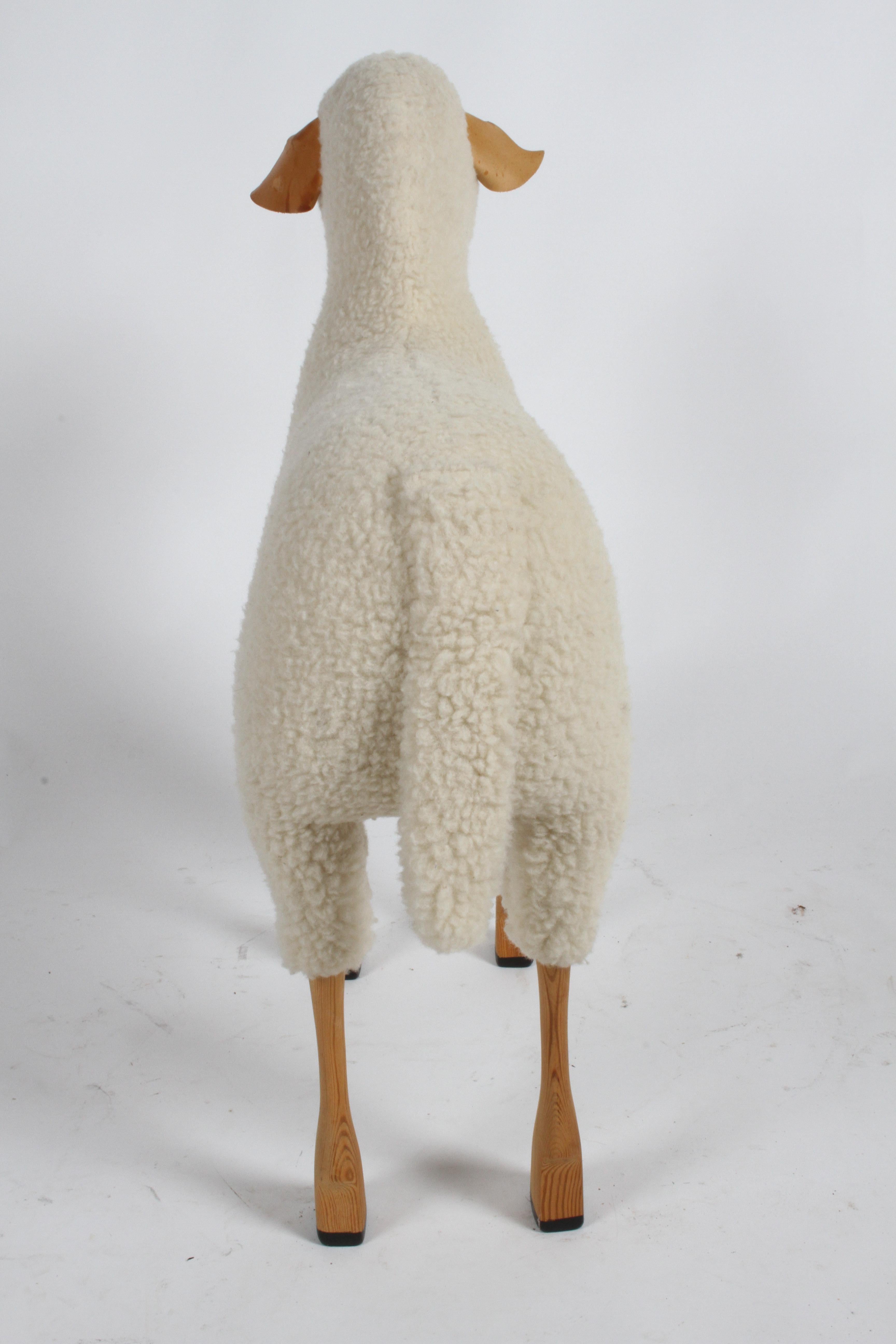 Hans-Peter Krafft Handcrafted Wool Sheep Sculpture for German Co. Meier, 1970s 4