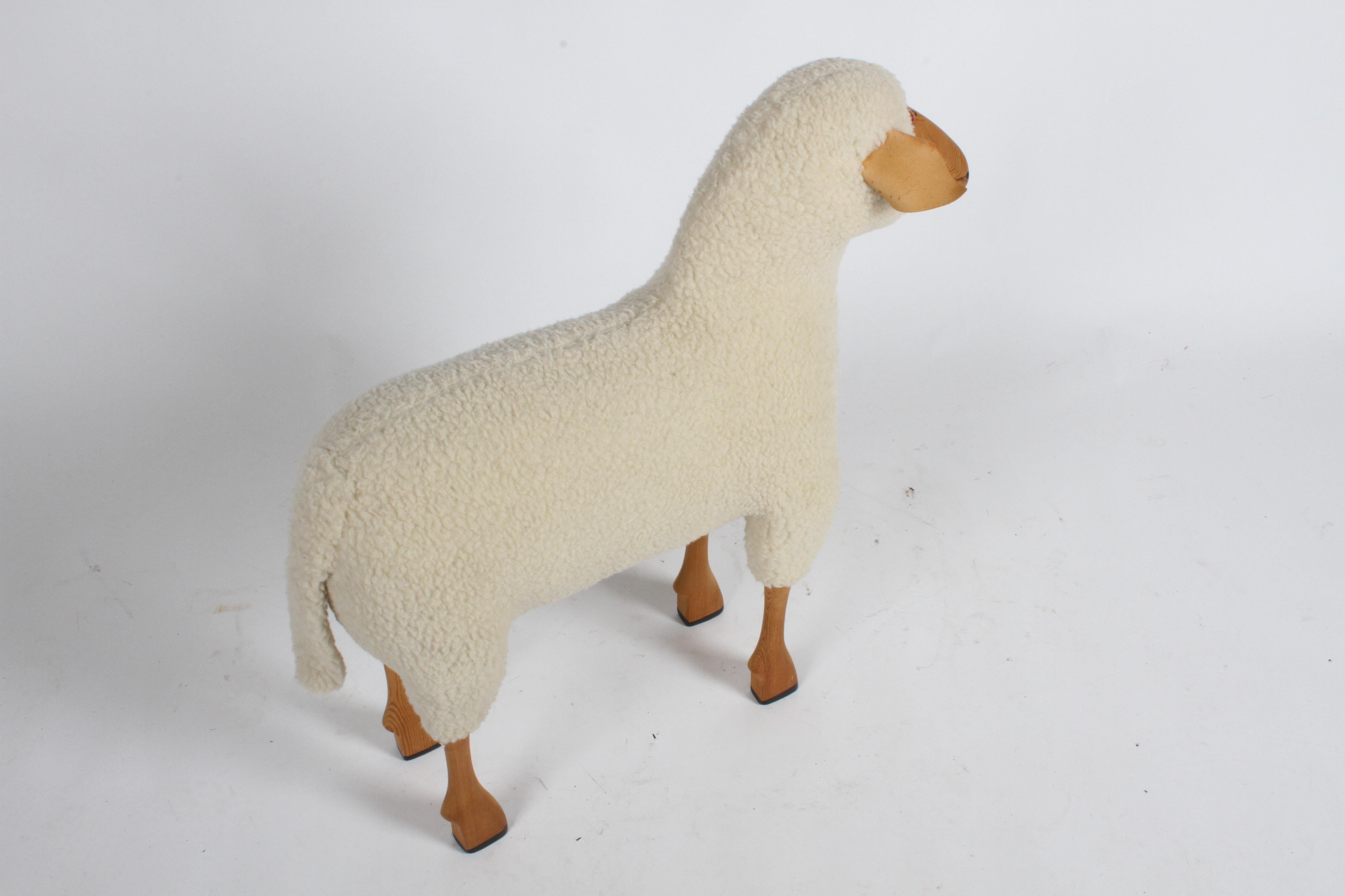 Hans-Peter Krafft Handcrafted Wool Sheep Sculpture for German Co. Meier, 1970s 5