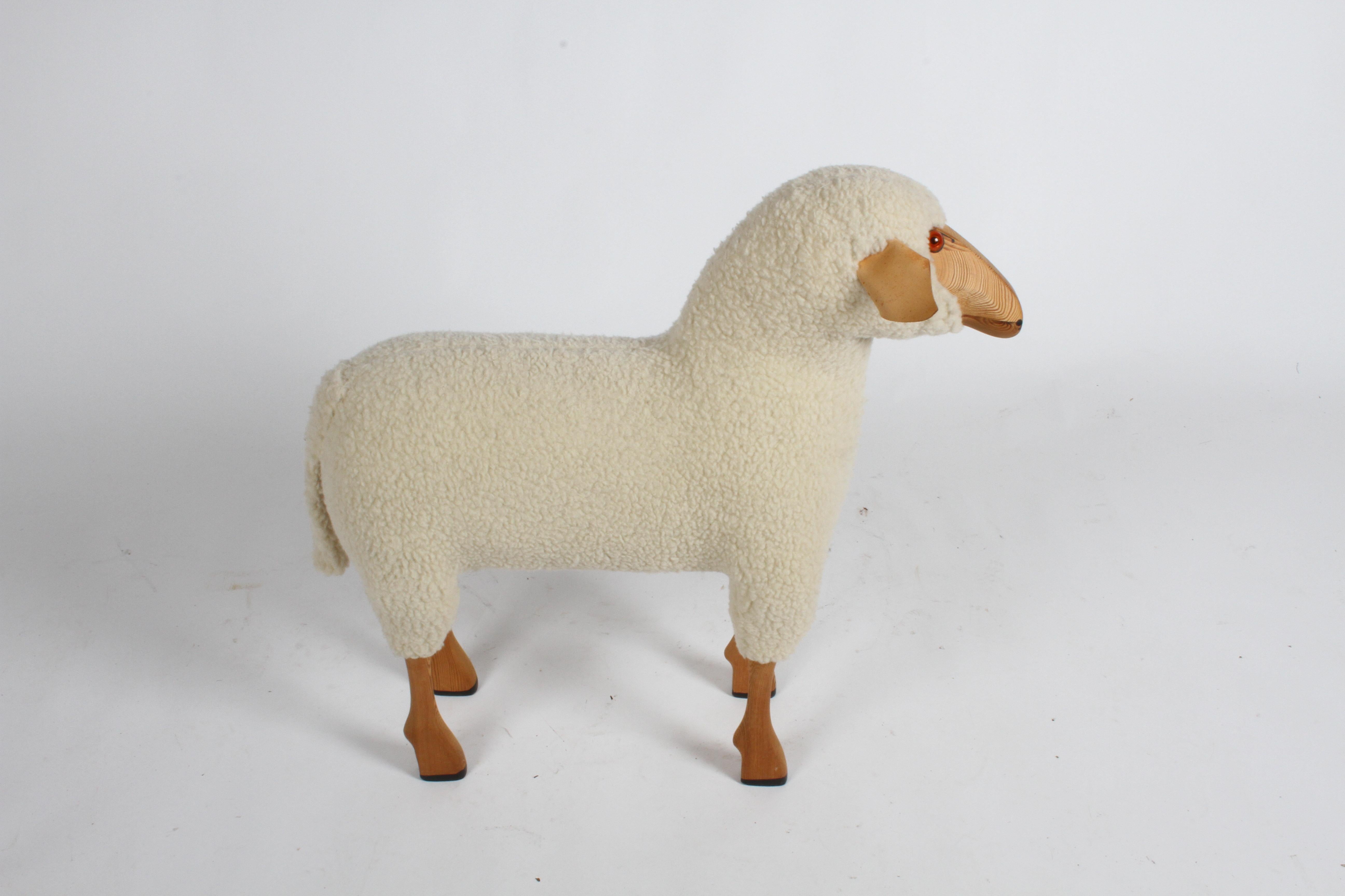 Hans-Peter Krafft Handcrafted Wool Sheep Sculpture for German Co. Meier, 1970s 6
