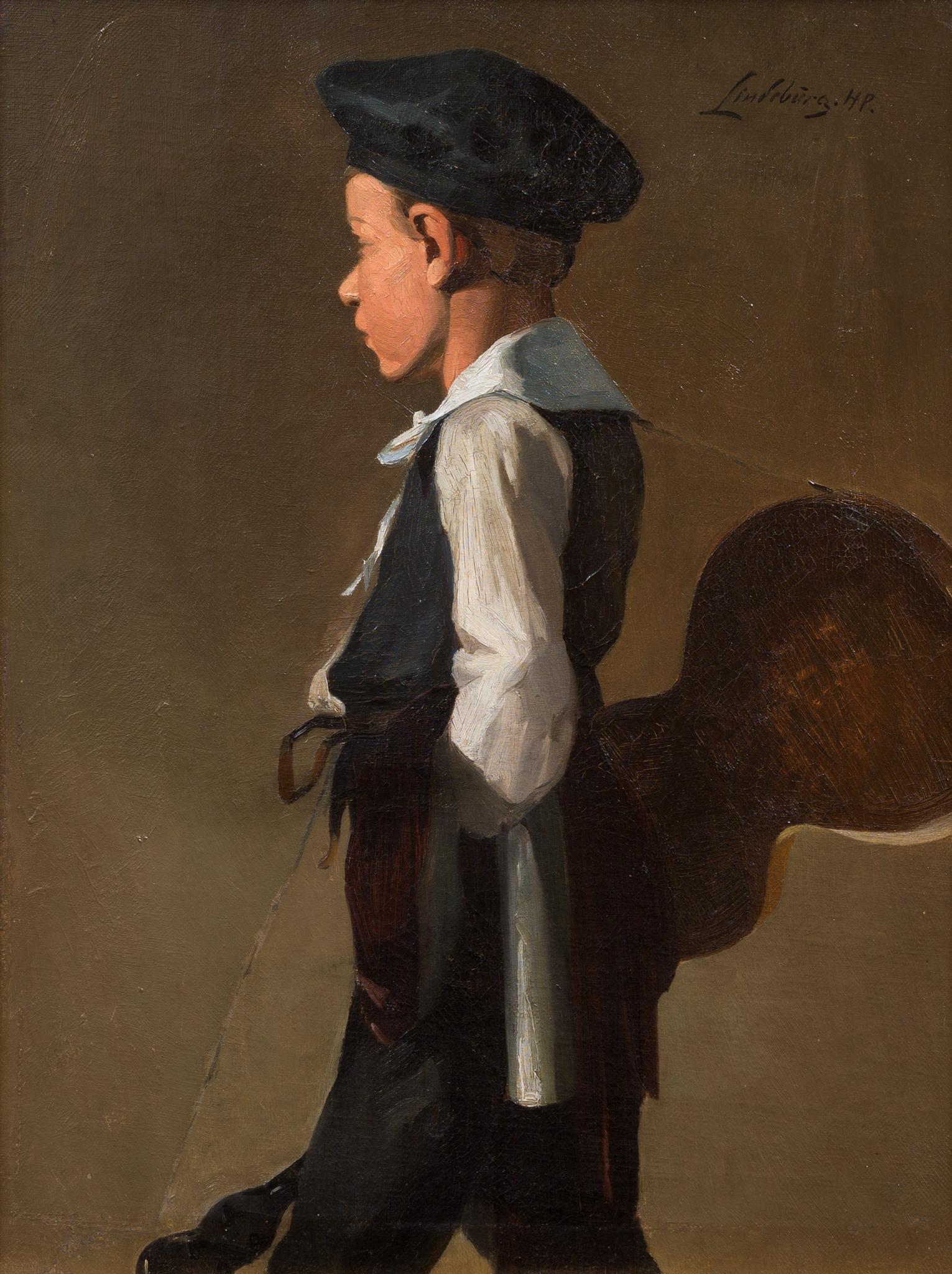 Il giovane musicista dell'artista danese Hans Peter Lindeburg 1
