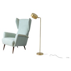 Hans Pherson Brass lamp with adjustable shade.