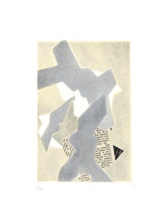Abstrakte abstrakte Komposition - Original Mixed Media von Hans Richter - 1973