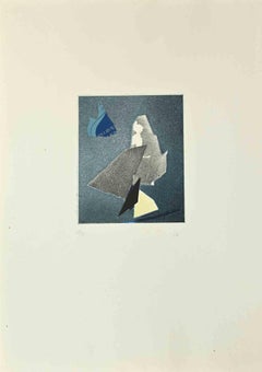 Retro Abstract Composition - Etching and Collage by Hans Richter - 1973