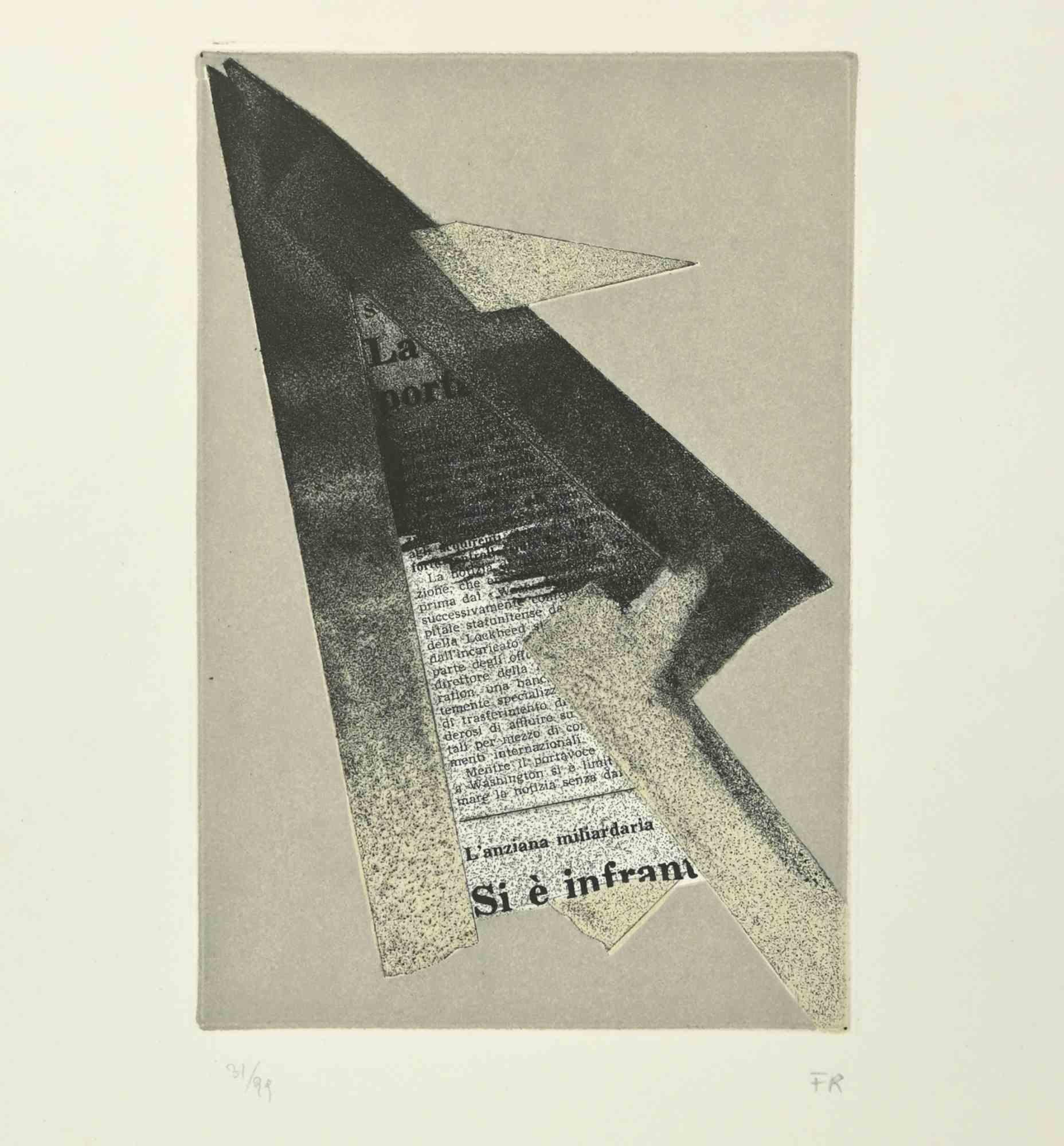 Abstract Composition - Etching by Hans Richter - 1970 For Sale 1