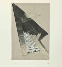 Abstrakte Komposition – Radierung von Hans Richter – 1970