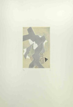 Abstrakte Komposition – Radierung von Hans Richter – 1970er Jahre