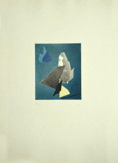 Composition abstraite - eau-forte originale de Hans Richter - 1973