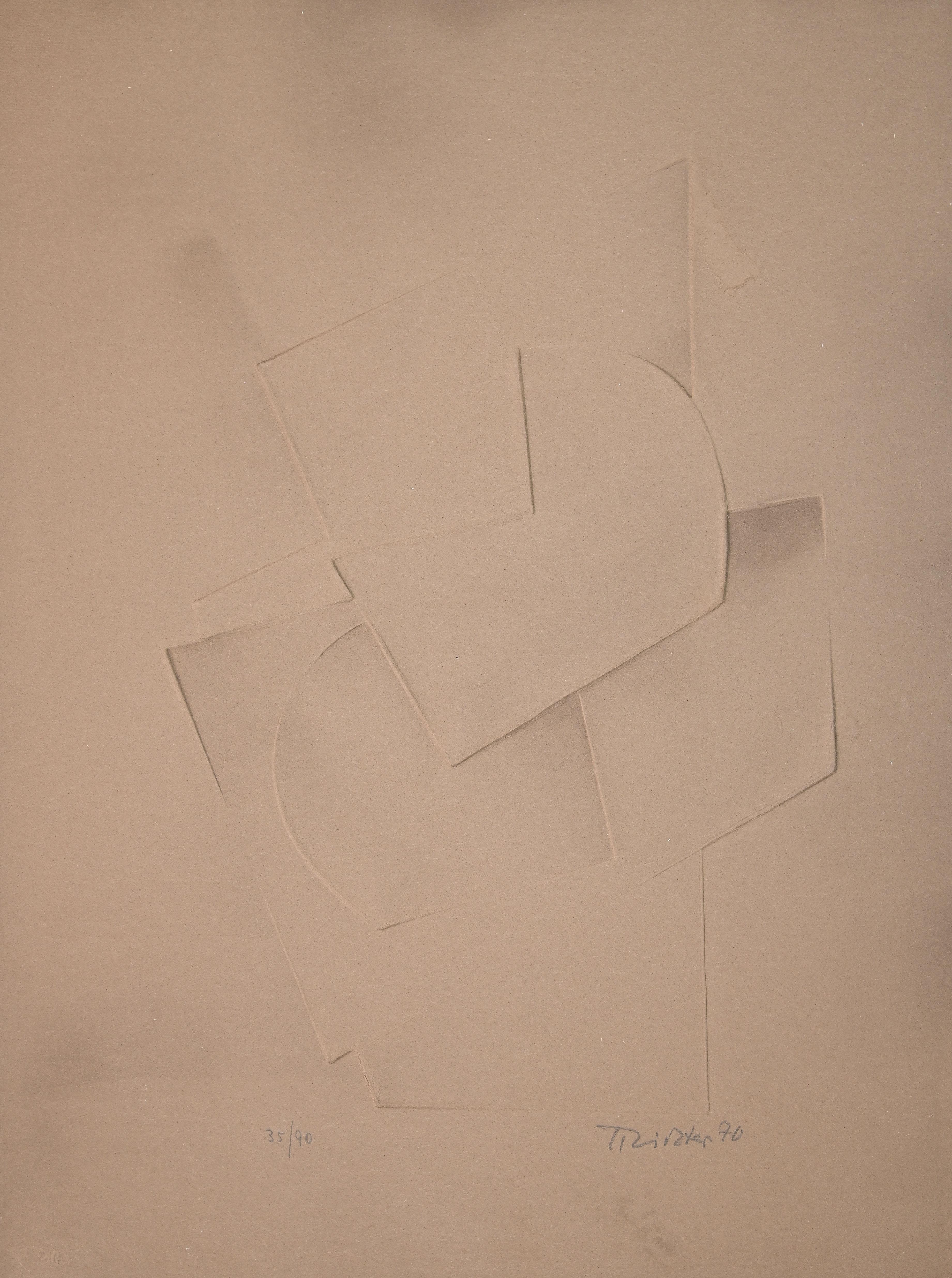 Sin título es una obra de arte abstracta realizada por Hans Richter en 1970

Grabado en relieve sobre plancha de aluminio impresa a 1 color en papel Umbria.

Firmado a mano y fechado en la parte inferior derecha.

Numerada en la parte inferior