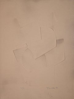 Untitled  - Original Embossing on Aluminium by Hans Richter - 1970