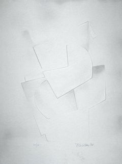Untitled  - Original Embossing on Aluminium by Hans Richter - 1971