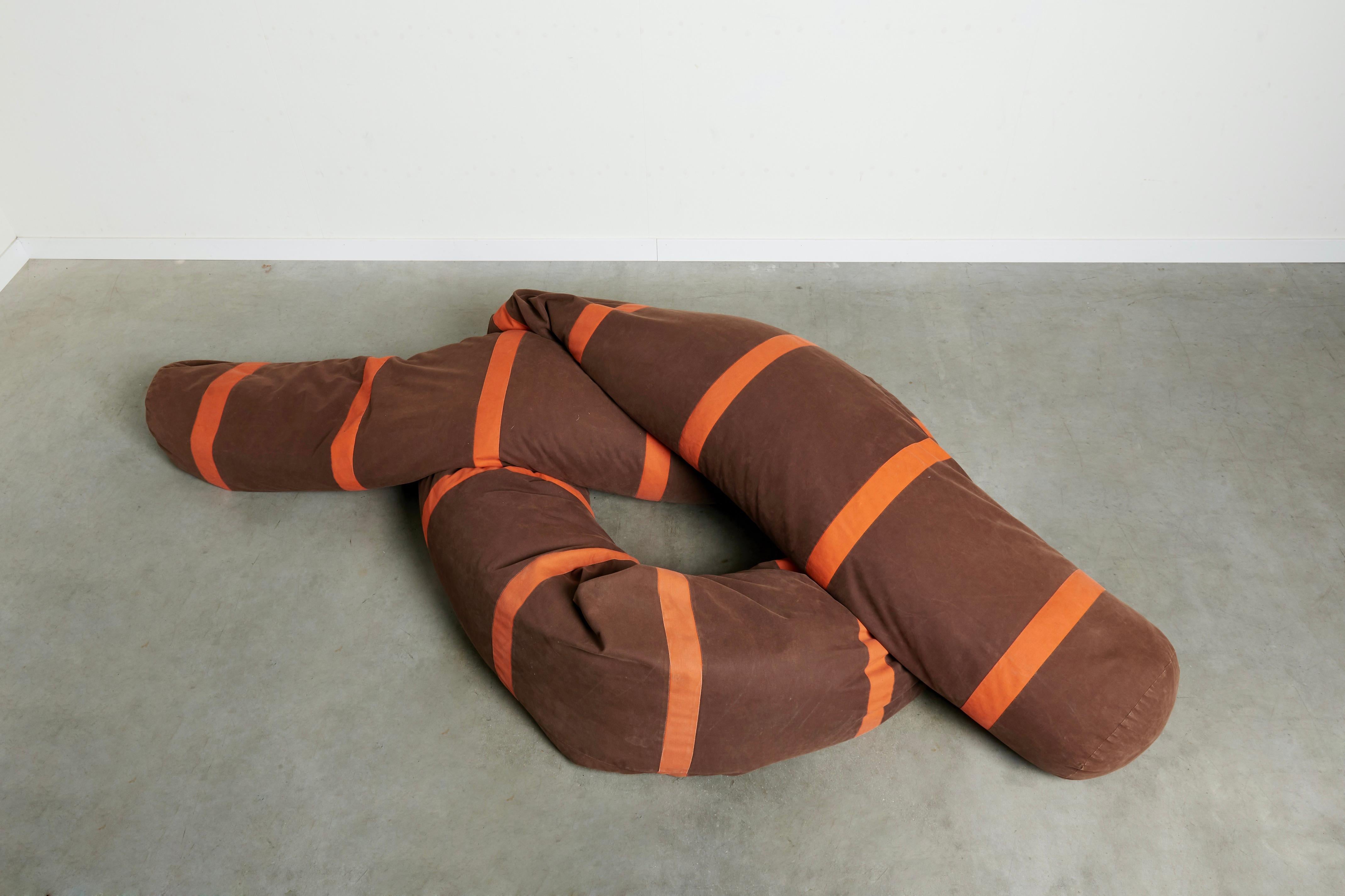 Hans Roebers Snake lounge chair / sofa, 1960s In Good Condition In GENDT, NL
