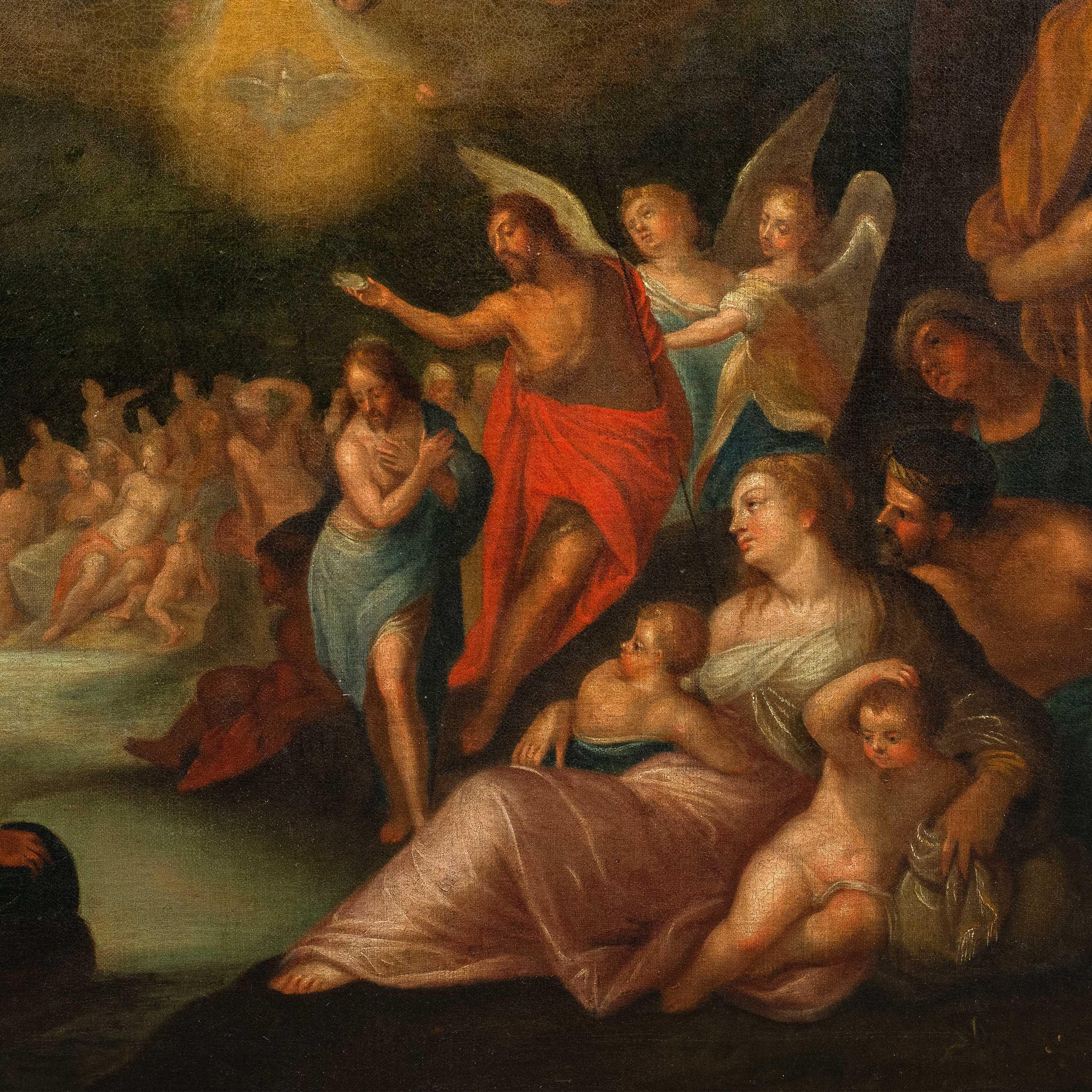 Hans Rottenhammer workshop - Early 17th century figure painting - Baptism Christ For Sale 1