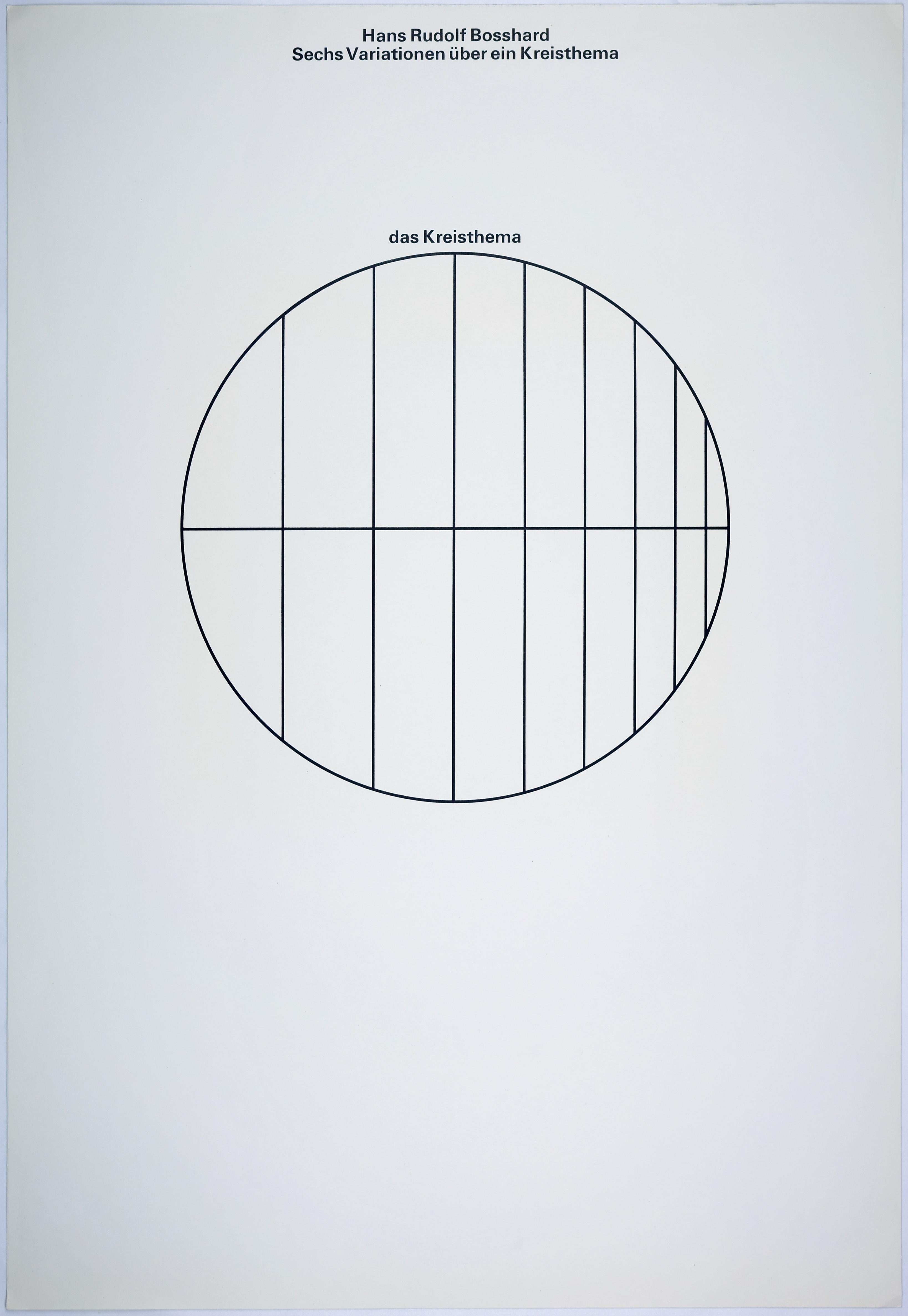 Sei variazioni su un tema circolare / - Le proporzioni musicali del cerchio - - Print di Hans Rudolf Bosshard