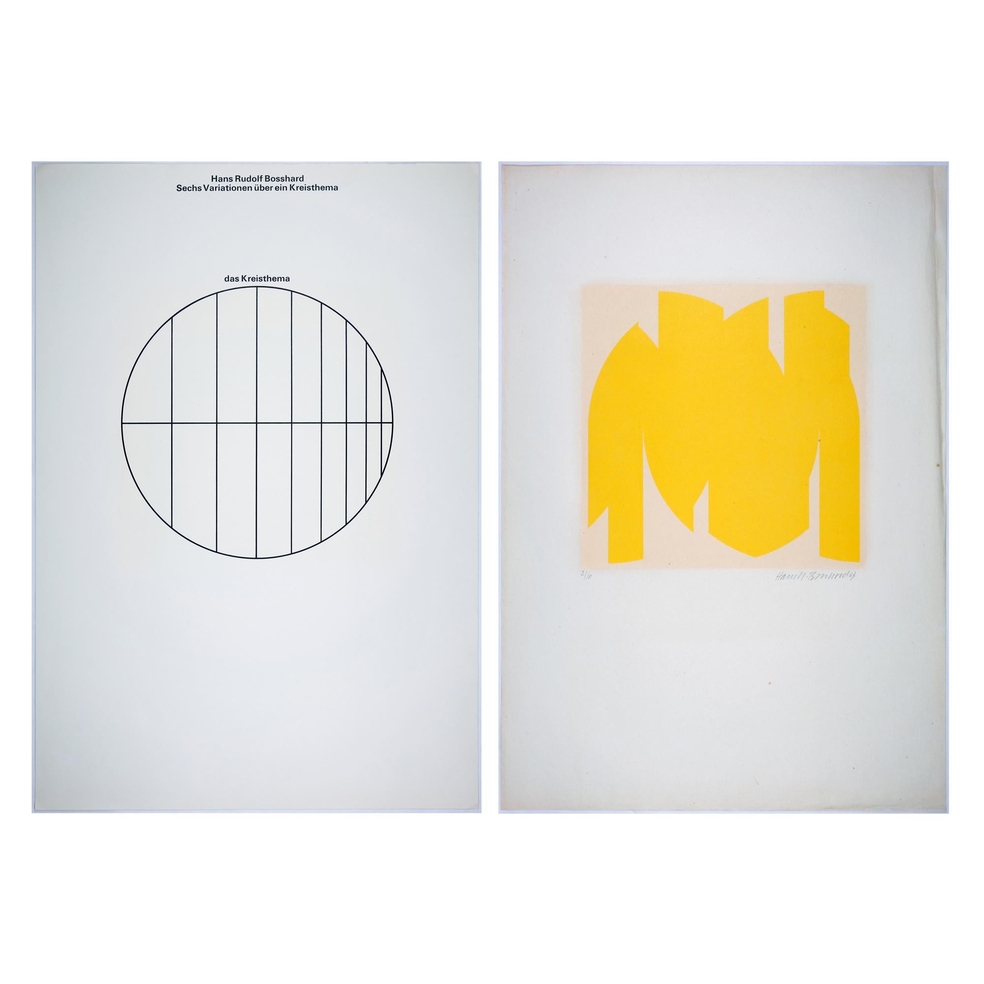 Print di Hans Rudolf Bosshard - Sei variazioni su un tema circolare / - Le proporzioni musicali del cerchio -