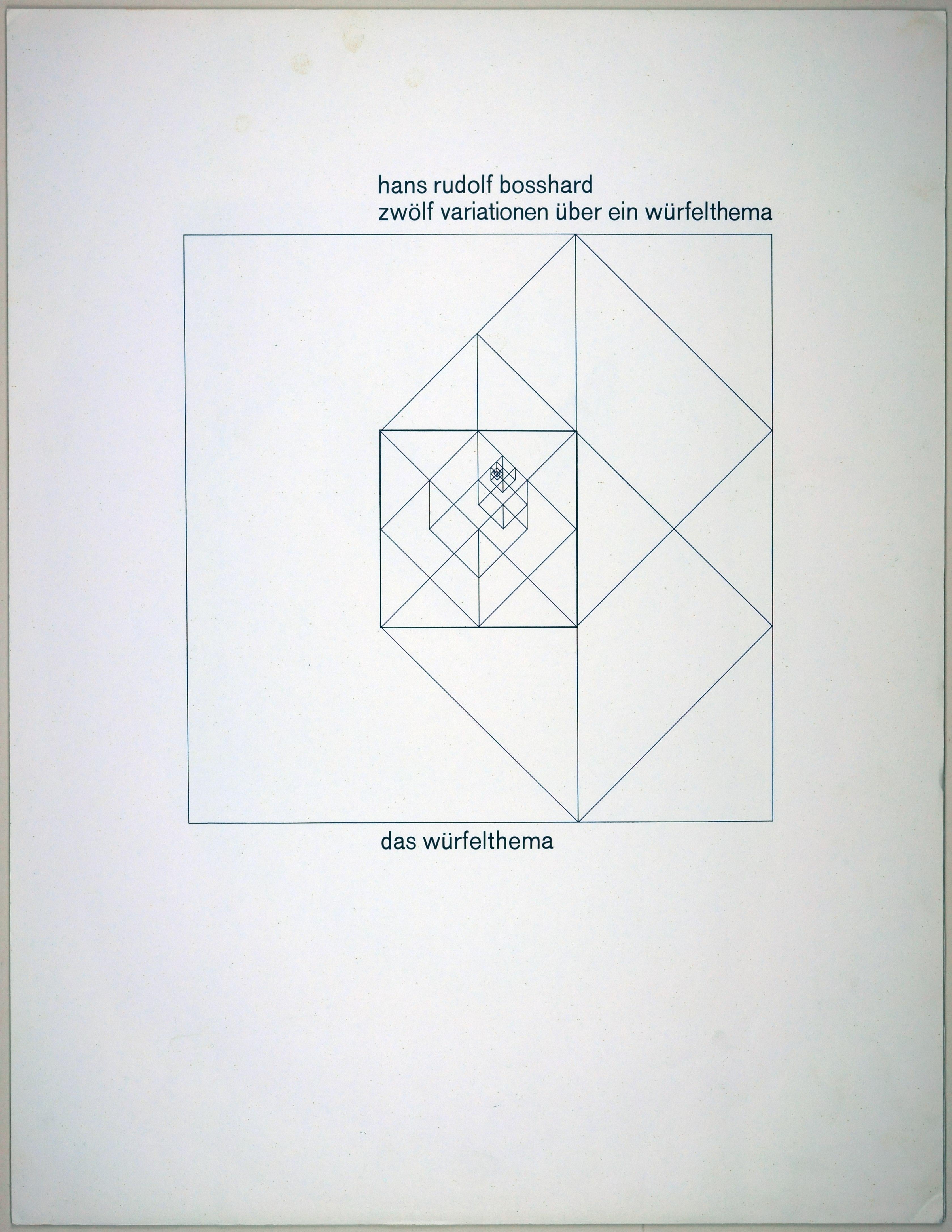 Twelve variations on a dice theme / - The Musical Proportions of the Cube - - Print by Hans Rudolf Bosshard