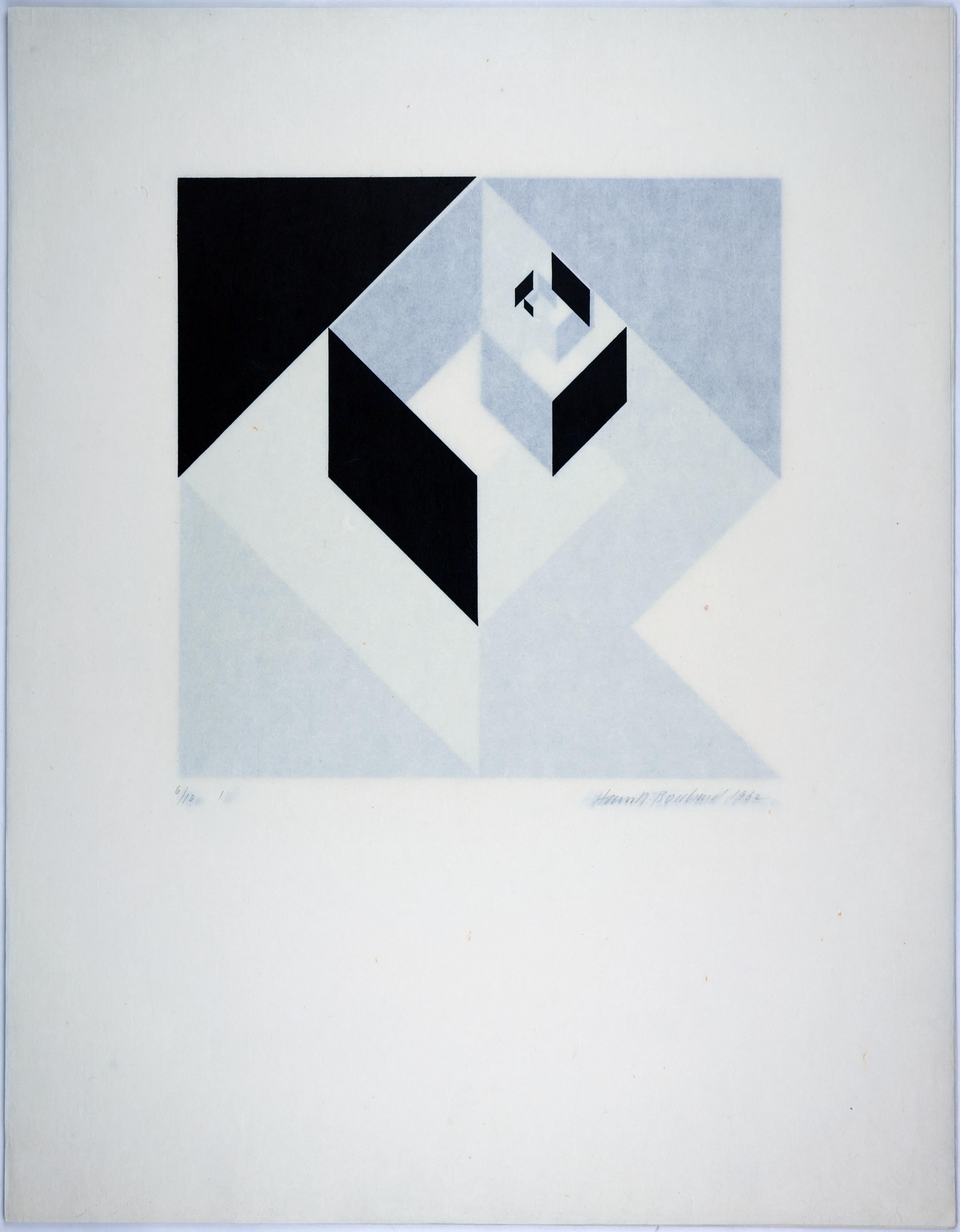 Twelve variations on a dice theme / - The Musical Proportions of the Cube - - Minimalist Print by Hans Rudolf Bosshard