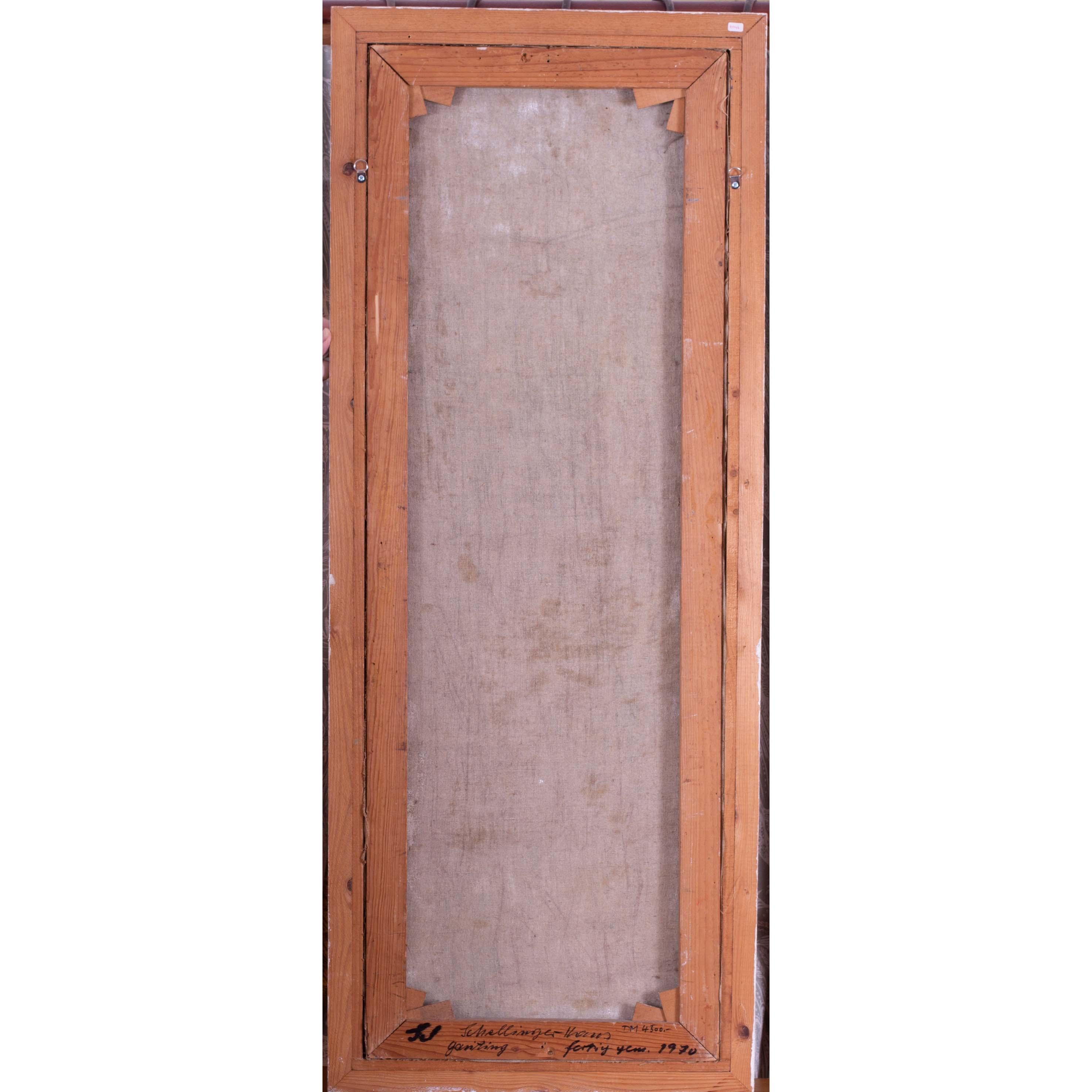 Alto bodegón expresionista alemán pintado al óleo por Hans Schellinger en tonos azules en venta 7