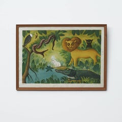 Hans Scherfig, Lithograph with Jungle Motif
