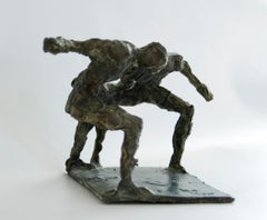 Zwei Boxer (Two Boxers) - Sculpture, Bronze, 1960's, Sportsmen, Moving Figures