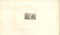 Le Bouffon et les Deux Couples Amoureuses - Original Etching - 1514