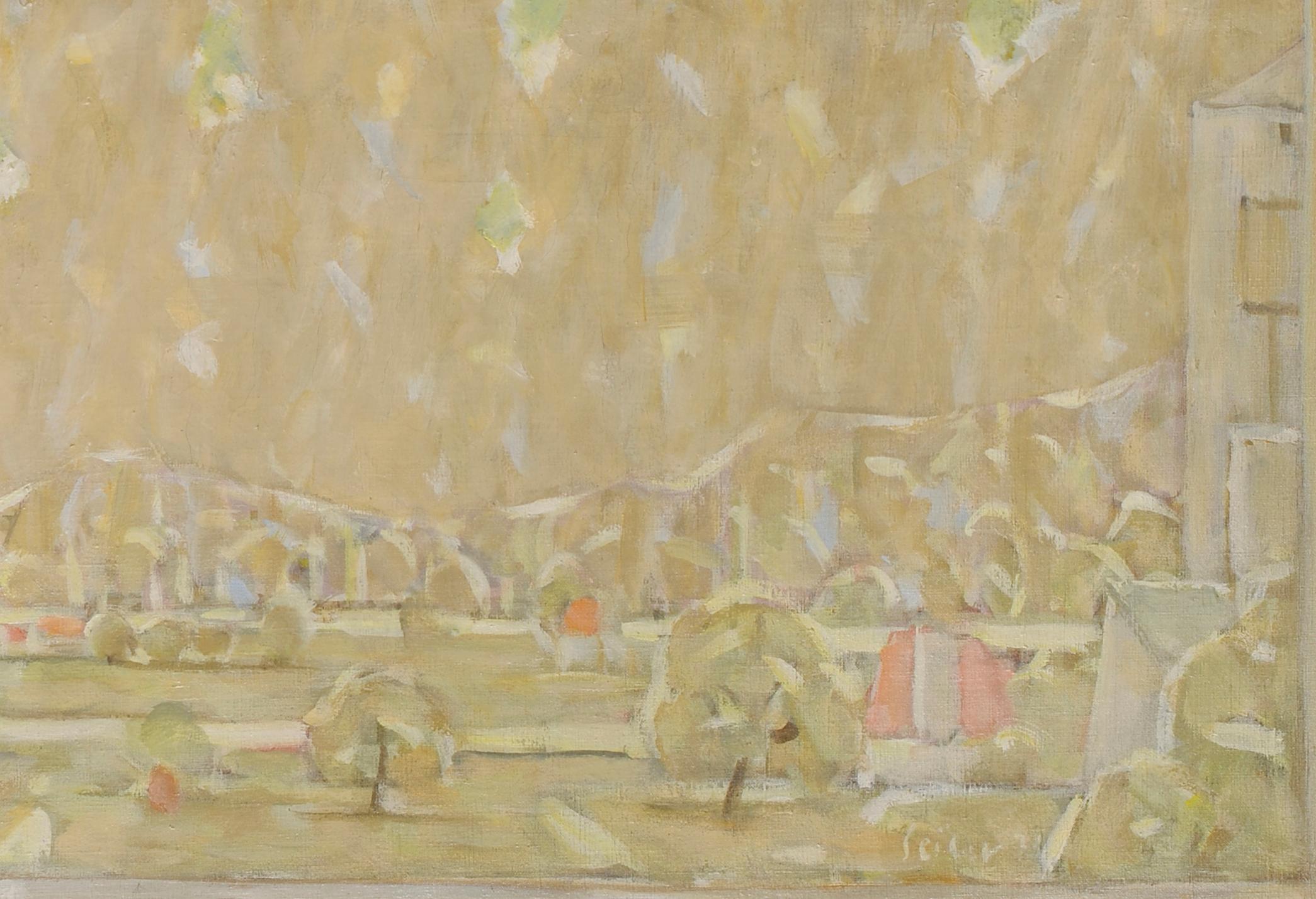 Le scogliere di Marqueyssac e Castelnaud in Dordogna - Painting Scuola francese di Hans Seiler