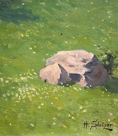 “Rural Landscape” by Hans Stalzer - Oil on Canvas - 85.5x63.5cm