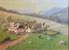 “Rural Landscape” by Hans Stalzer - Oil on Canvas - 85.5x63.5cm