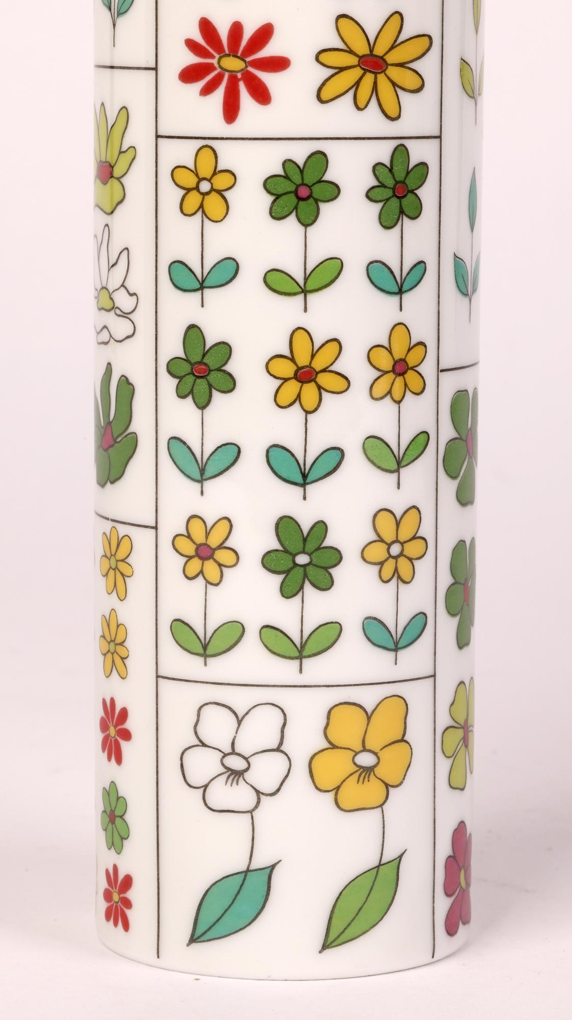 Hans Theo Baumann for Rosenthal Berlin Floral Design Porcelain Vase  5