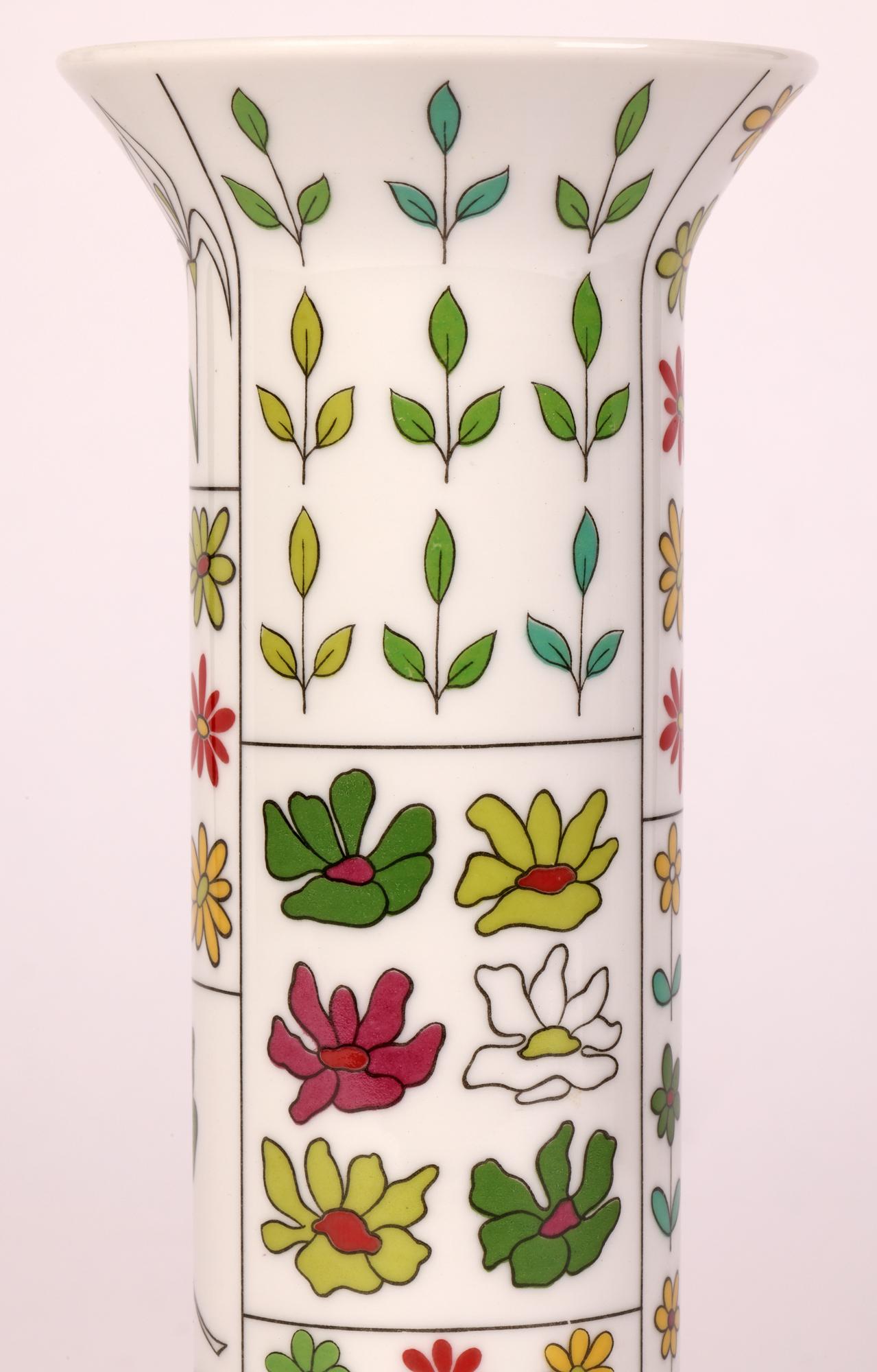 Hans Theo Baumann for Rosenthal Berlin Floral Design Porcelain Vase  8