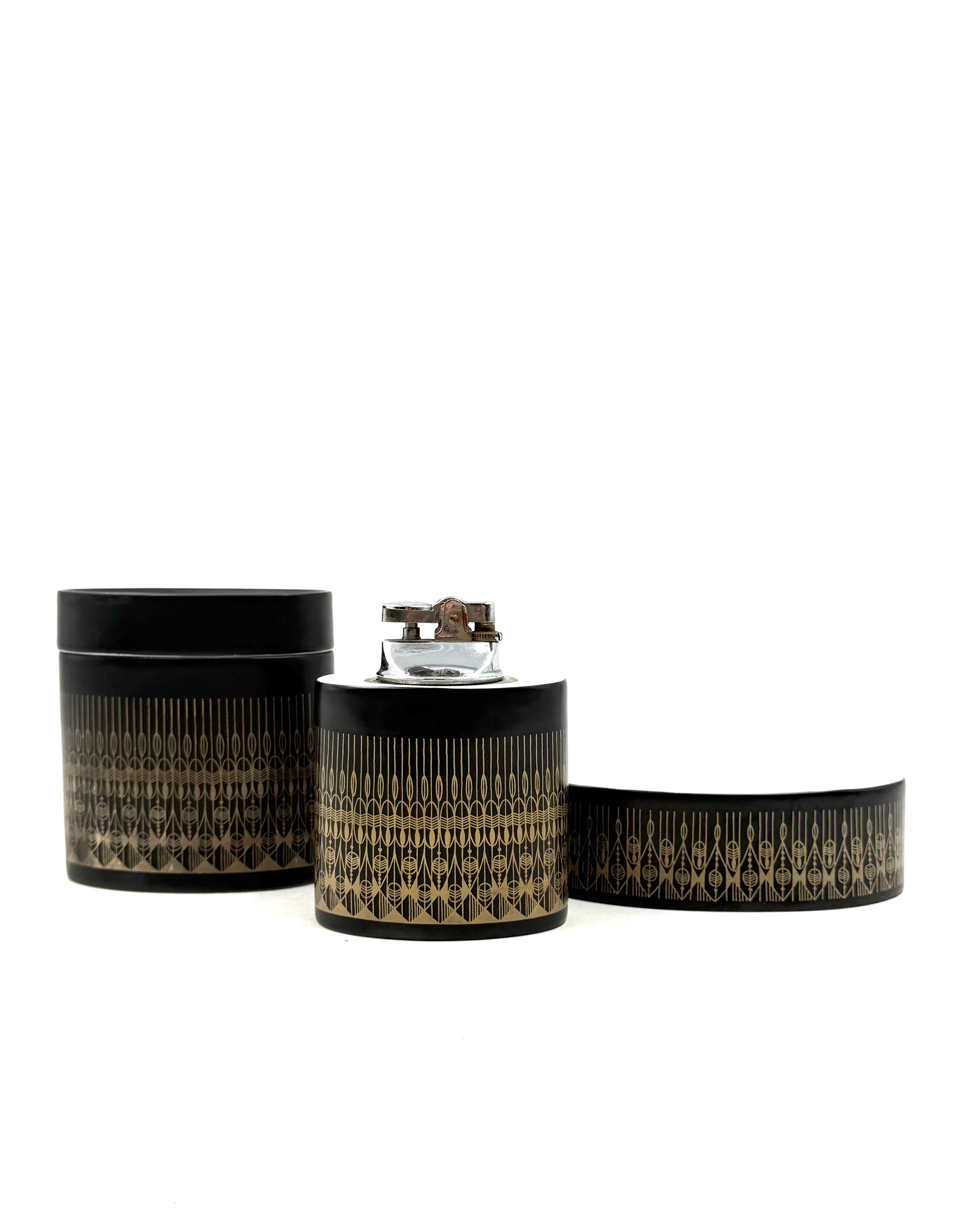 Late 20th Century Hans Theo Baumann, Hollywood regency  smoking set, Rosenthal Germany 1970s in vendita