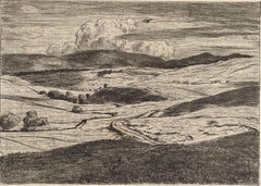 Antique Landscape with cloud shadows, by Hans Thoma