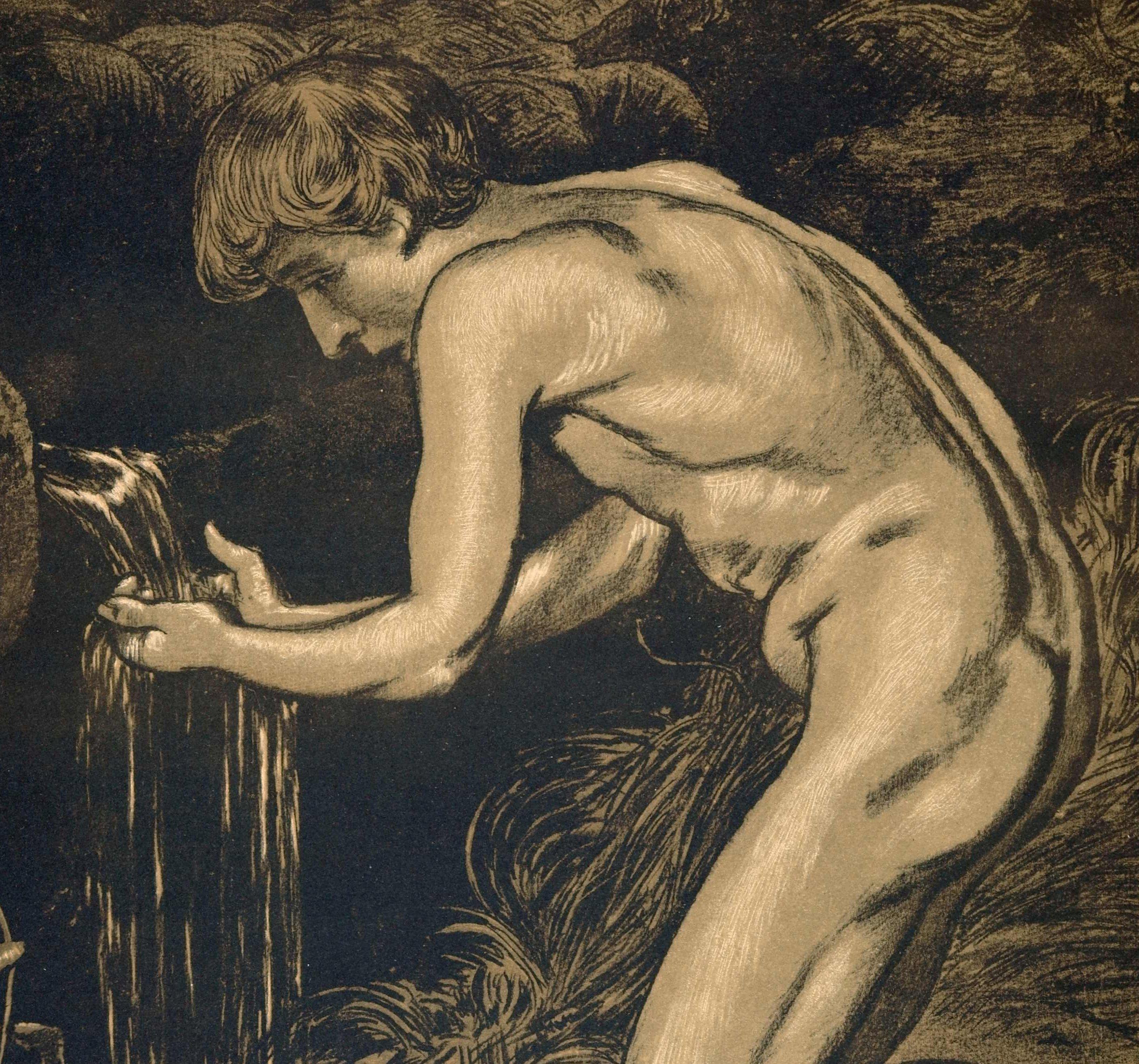 Boy at the source / - Elixir of Life - Print de Hans Thoma