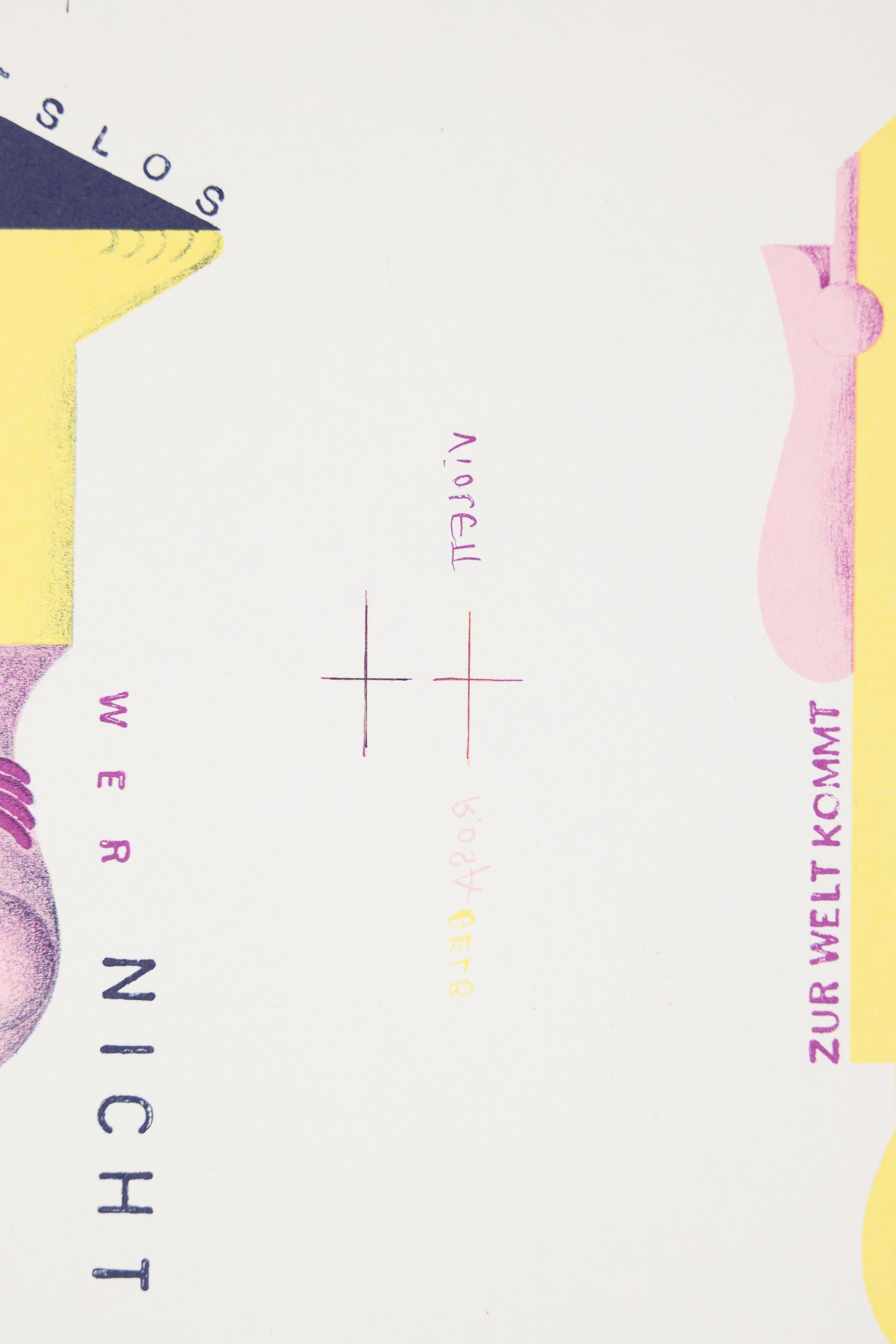 Wer nicht zur Welt kommt - Print by Hans Ticha