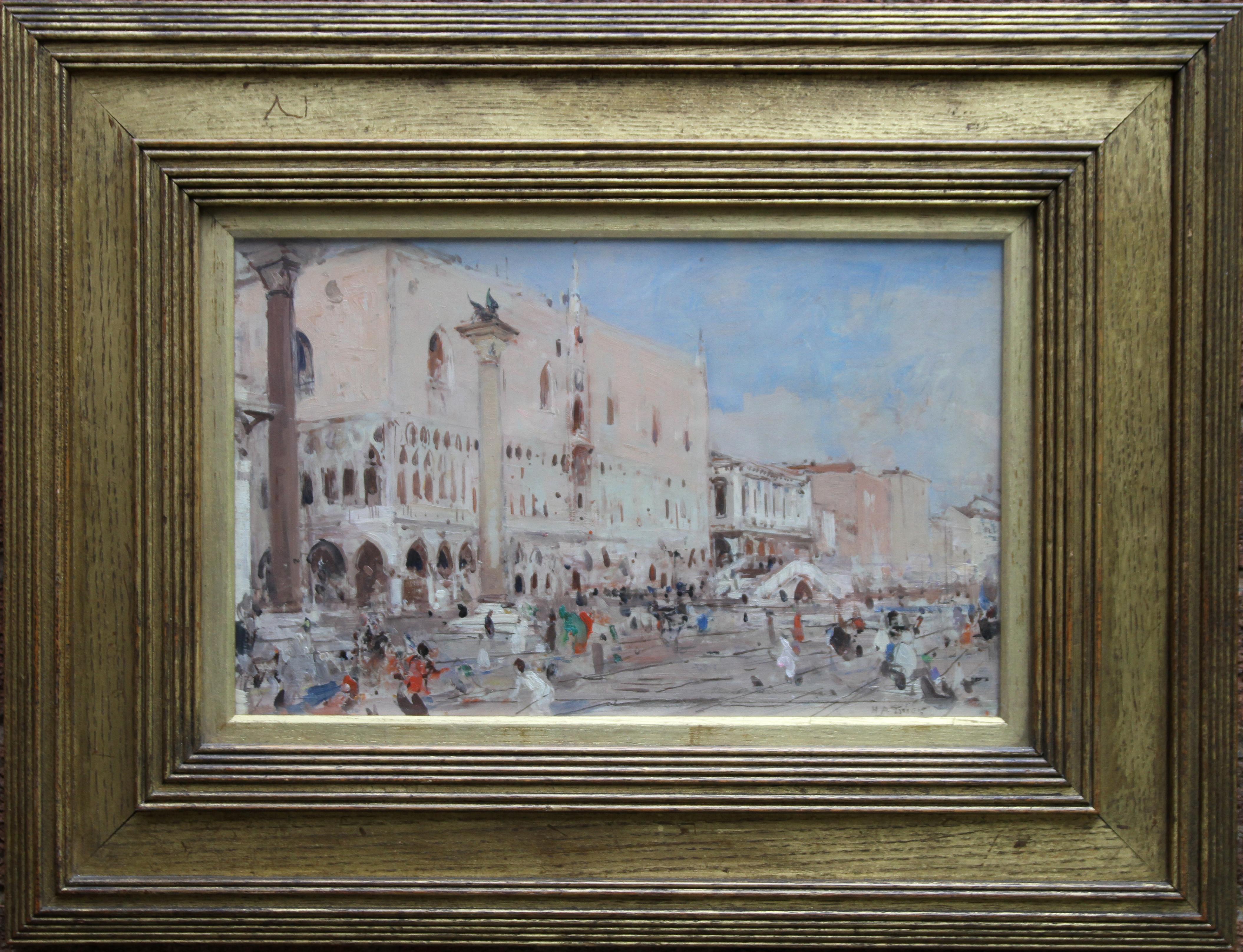 Venice - British Impressionist 19thC art oil painting Venetian canals Italy 4