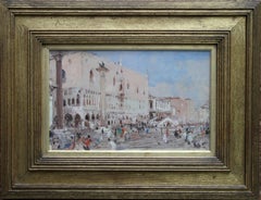 Venice - British Impressionist 19thC art oil painting Venetian canals Italy