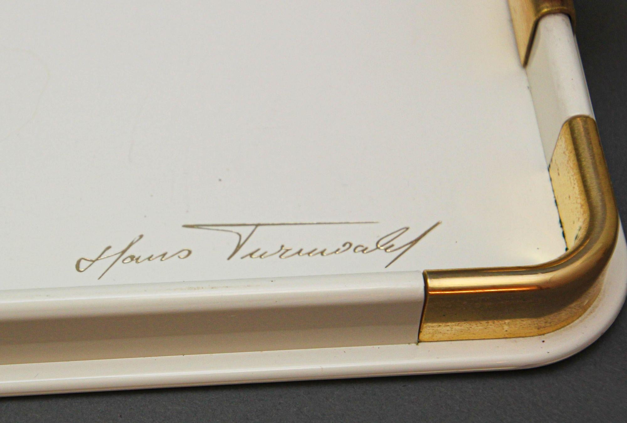 Hans Turnwald Juego de cubiteras blancas de golf y tenis Bandeja enfriadora de vino Años 70 en venta 4