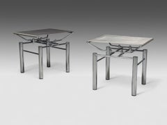 Hans Ullrich Bitsch, Chrome Plated Steel, Aluminum, Stools, Germany, 1980s