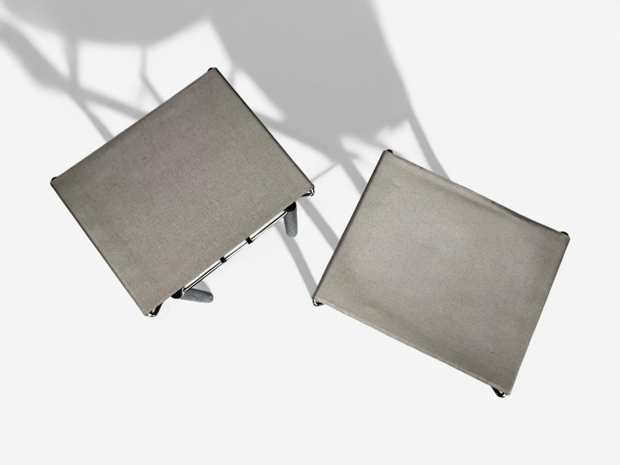 Hans Ullrich Bitsch, Acero cromado, Aluminio, Taburetes, Alemania, Década de 1980 en venta 1