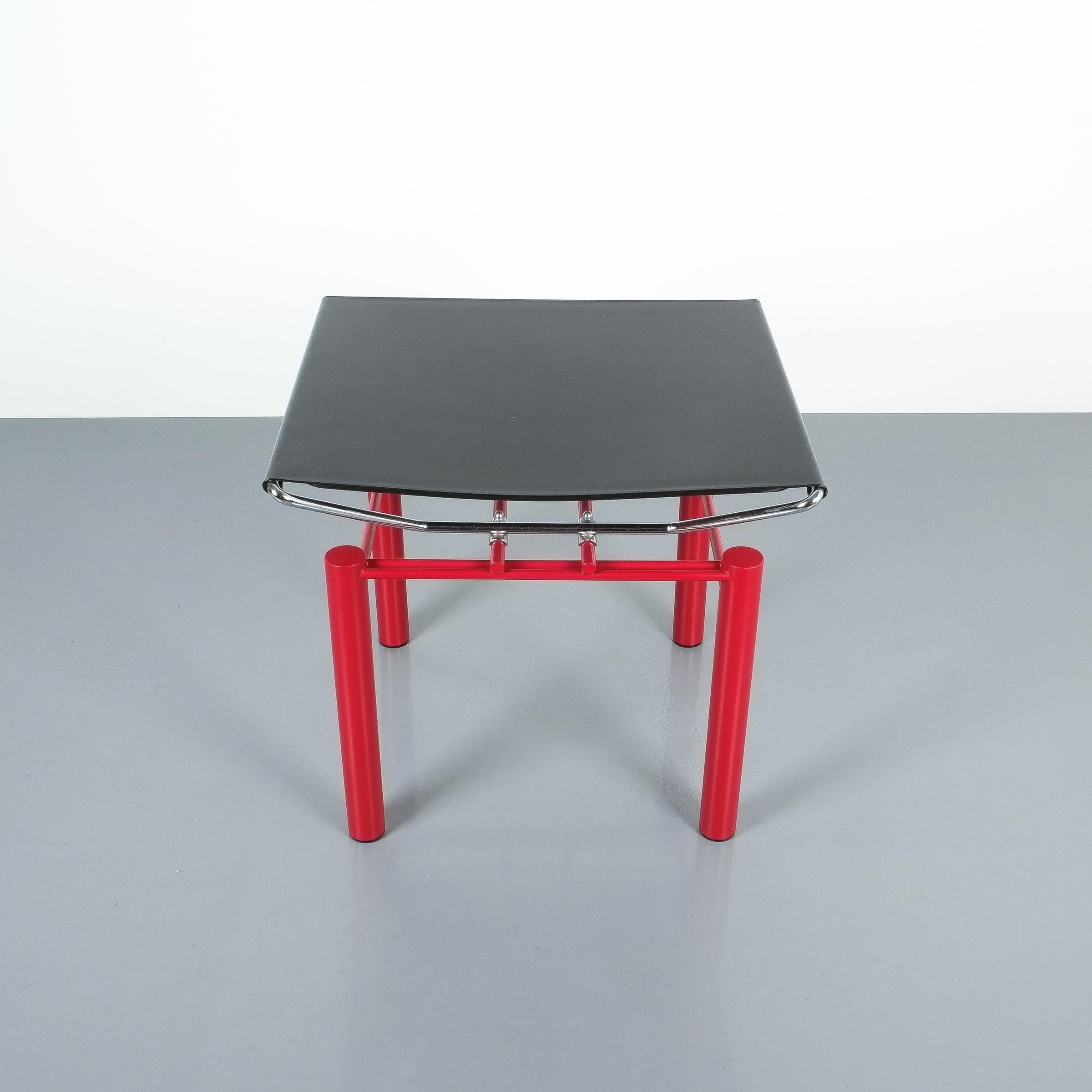 Enameled Hans Ullrich Bitsch Side Table Series 8600, circa 1980 For Sale